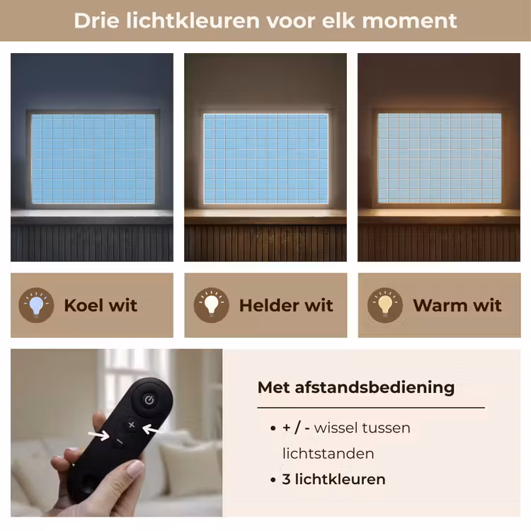 Patroon - Tegel - Pastel - Blauw Light Box met batterij (Wandlamp) middel 907 -USP_lichtkleurNL
