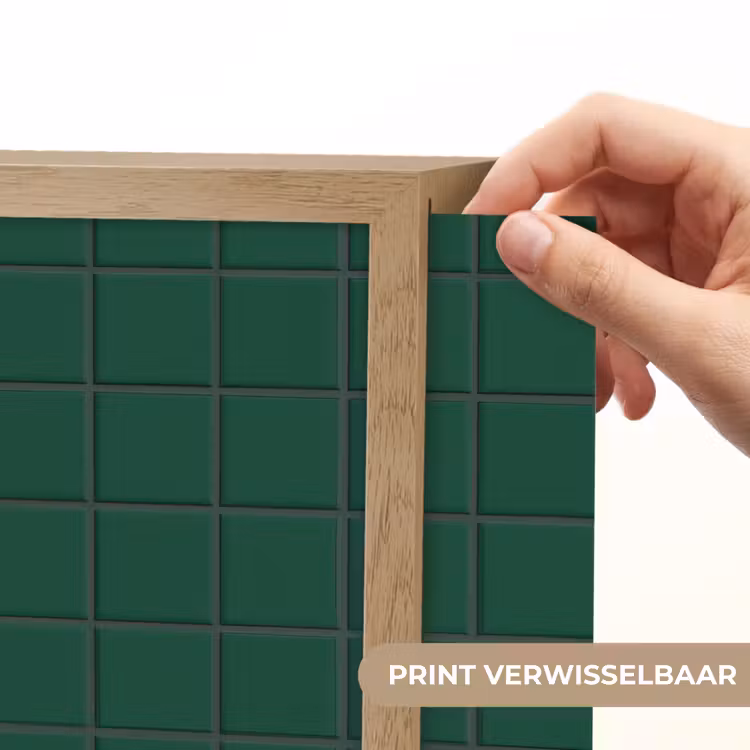 Patroon - Tegels - Dennen - Groen Light Box met batterij (Wandlamp) middel 907 -USP_websiteprintNL