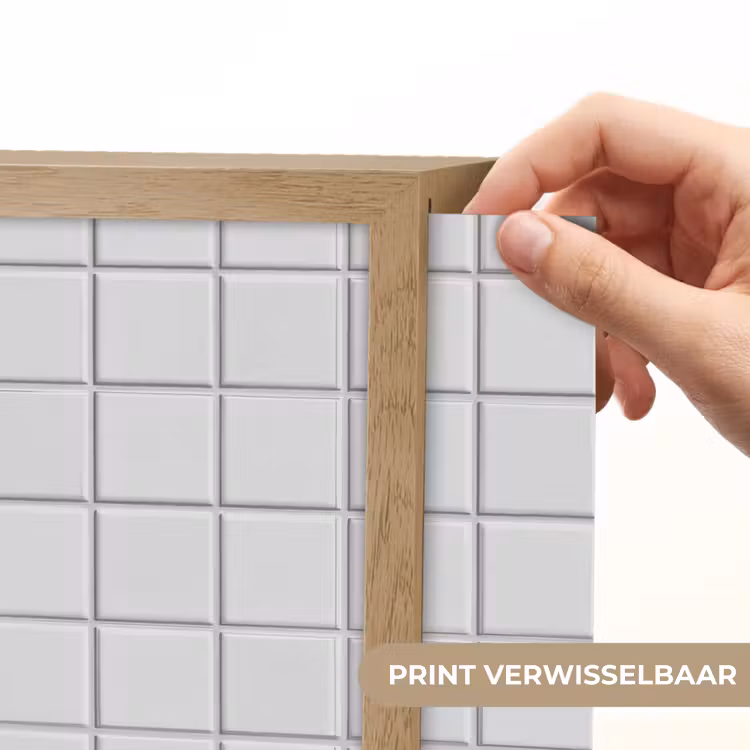 Patroon - Tegels - Grijs - Wit Light Box met batterij (Wandlamp) middel 907 -USP_websiteprintNL