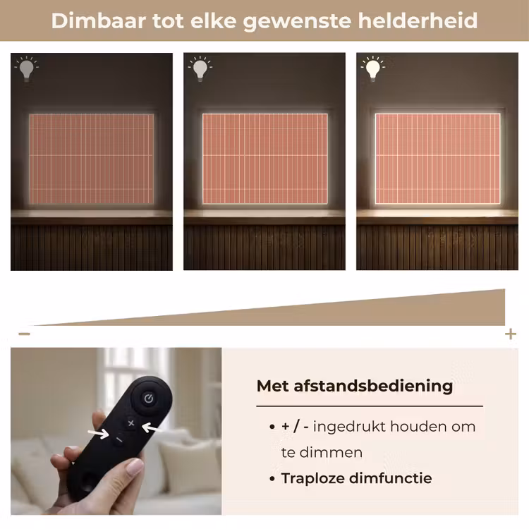 Patroon - Tegels - Terracotta Light Box met batterij (Wandlamp) middel 907 -USP_dimbaarNL