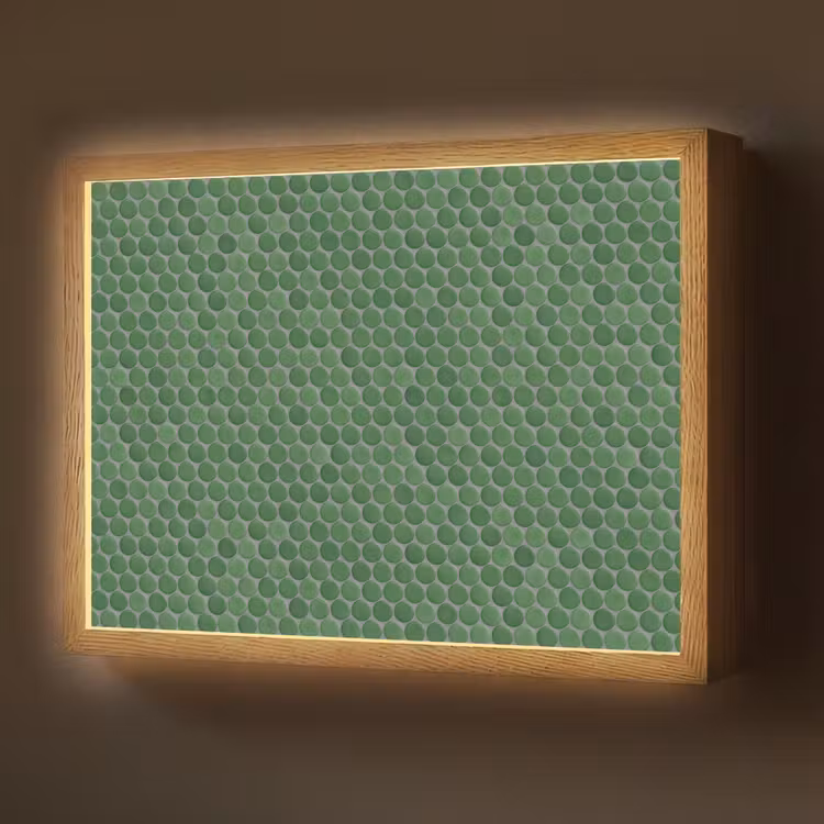 Penny - Mozaïek - Bosgroen - Green Light Box met batterij (Wandlamp) middel 907 -z3d_website