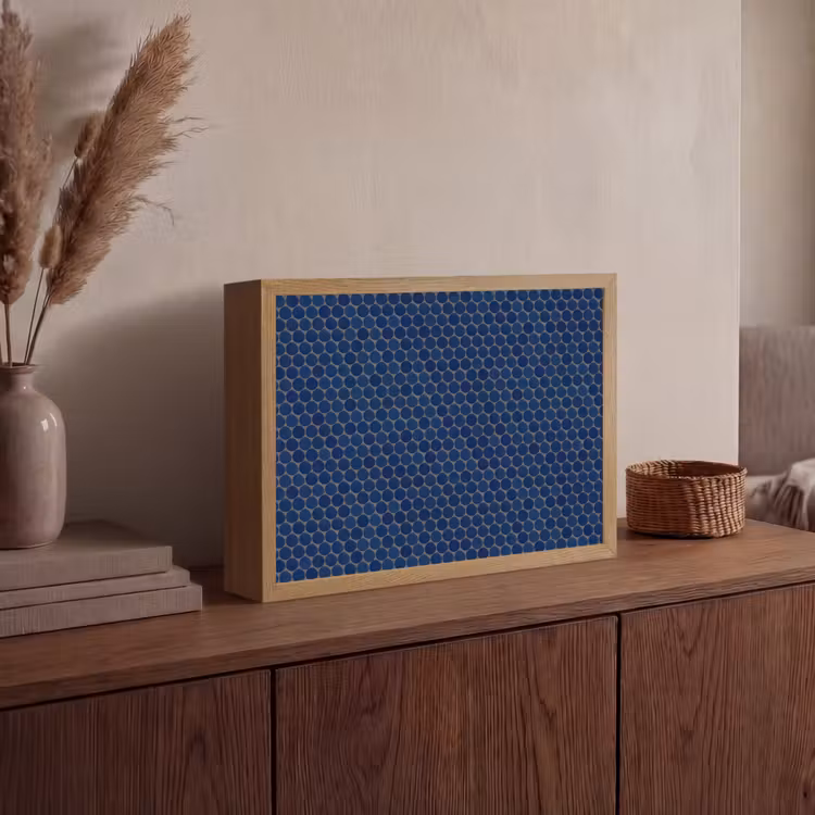 Penny - Mozaïek - Donkerblauw Light Box met batterij (Wandlamp) middel 907 -sfeer2