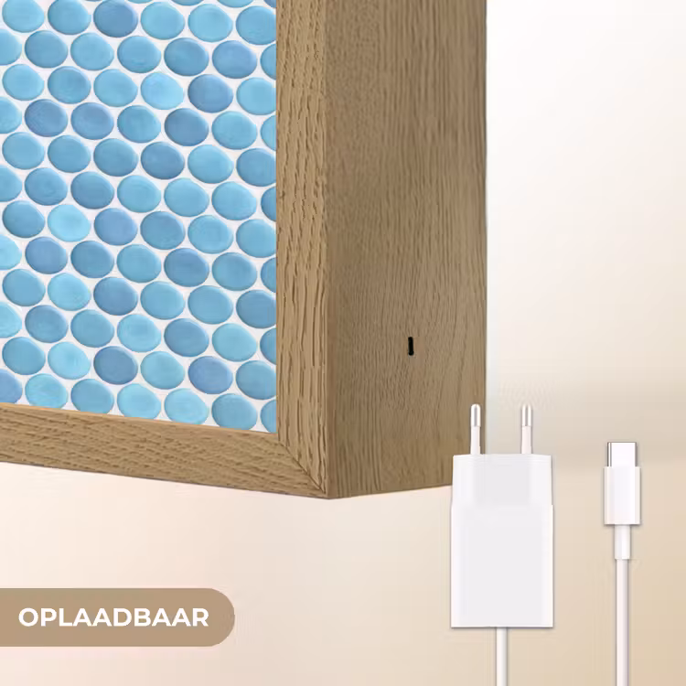 Penny - Mozaïek - Lichtblauw Light Box met batterij (Wandlamp) middel 907 -USP_websiteoplaadbaarNL