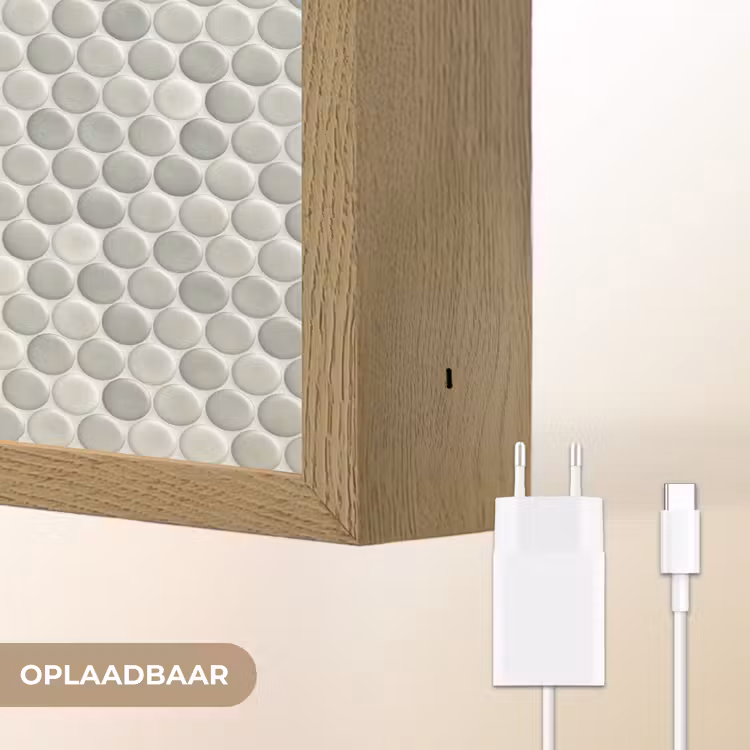 Penny - Mozaïek - Lichtgrijs Light Box met batterij (Wandlamp) middel 907 -USP_websiteoplaadbaarNL