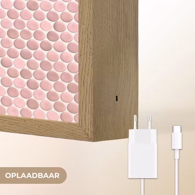 Penny - Mozaïek - Lichtroze Light Box met batterij (Wandlamp) middel 907 -USP_websiteoplaadbaarNL
