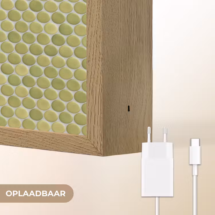 Penny - Mozaïek - Olijfgroen Light Box met batterij (Wandlamp) middel 907 -USP_websiteoplaadbaarNL