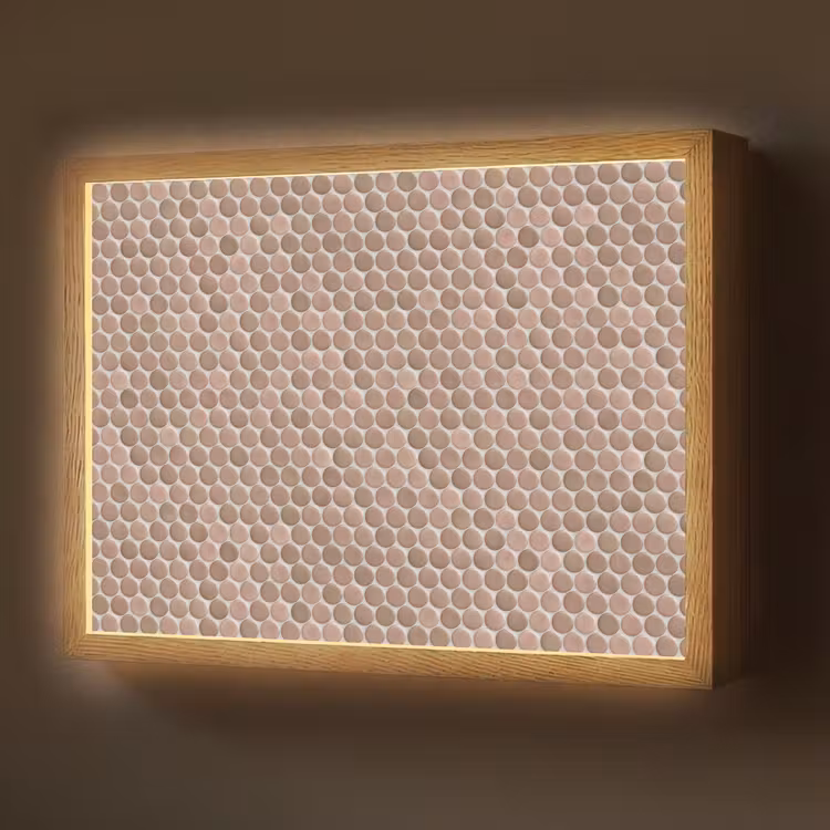 Penny - Mozaïek - Oudroze - Terracotta Light Box met batterij (Wandlamp) middel 907 -z3d_website