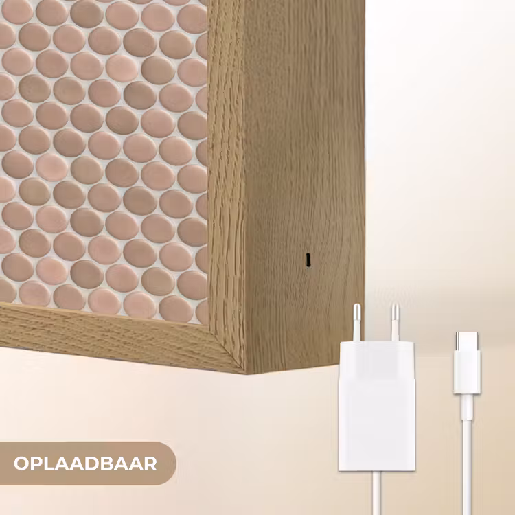 Penny - Mozaïek - Oudroze - Terracotta Light Box met batterij (Wandlamp) middel 907 -USP_websiteoplaadbaarNL