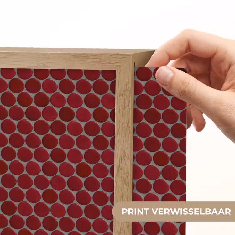 Penny - Mozaïek - Rond - Rood Light Box met batterij (Wandlamp) middel 907 -USP_websiteprintNL