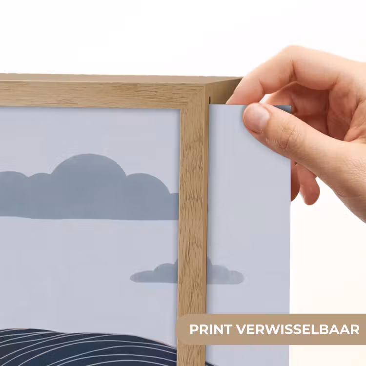 Persoon - Surfen - Oceaan - Natuur - Modern Light Box met batterij (Wandlamp) middel -USP_websiteprintNL