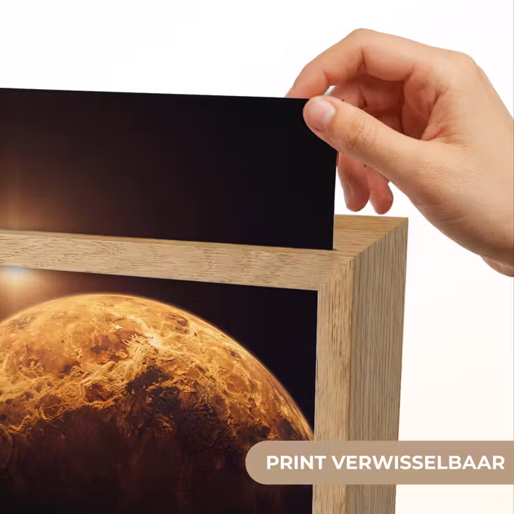 Lightbox - Wandlamp - Planeet - Ruimte - Oranje - Planeet - Ruimte - Oranje Light Box met kabel (Wandlamp) klein