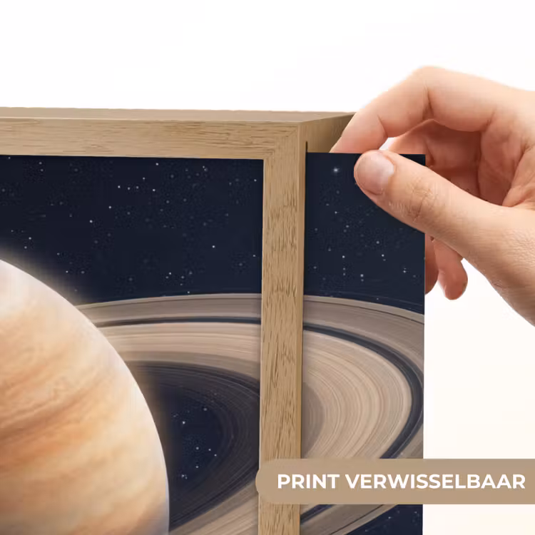 Planeten - Saturnus - Ruimte Light Box met batterij (Wandlamp) middel -USP_websiteprintNL