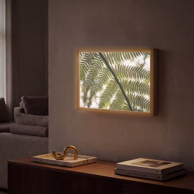 Plant - Blad - Natuur - Groen - Detail Light Box met batterij (Wandlamp) middel -sfeer1