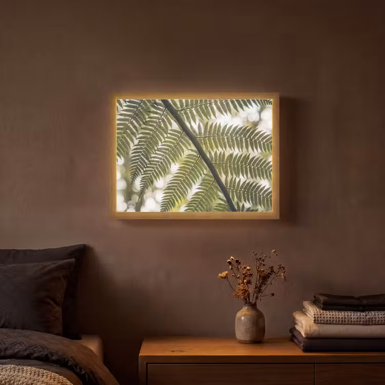 Plant - Blad - Natuur - Groen - Detail Light Box met batterij (Wandlamp) middel -sfeer4