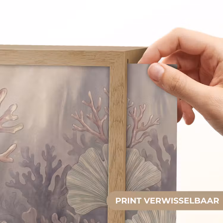 Plant - Bladeren - Zee - Illustratie - Groen Light Box met batterij (Wandlamp) middel -USP_websiteprintNL