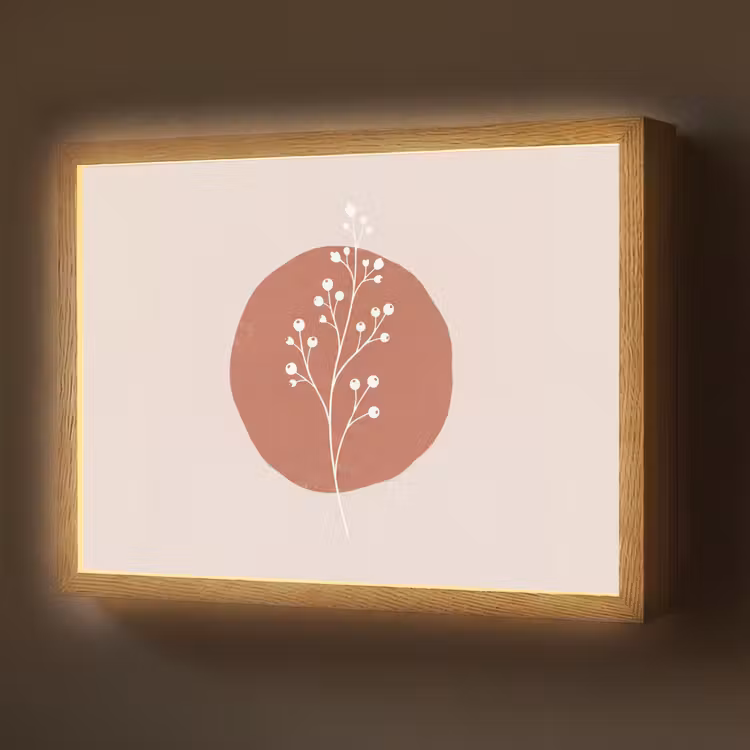 Plant - Tak - Abstract - Modern - Wit Light Box met batterij (Wandlamp) middel -z3d_website