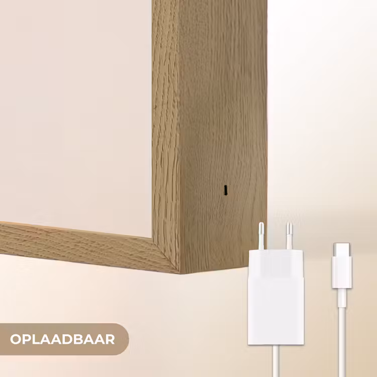 Plant - Tak - Abstract - Modern - Wit Light Box met batterij (Wandlamp) middel -USP_websiteoplaadbaarNL