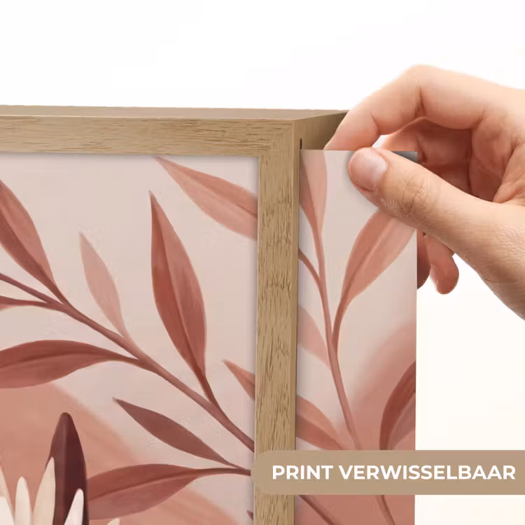 Planten - Bladeren - Botanisch - Modern - Bruin Light Box met batterij (Wandlamp) middel -USP_websiteprintNL