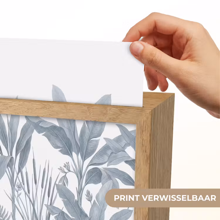Planten - Bladeren - Natuur - Grijs Light Box met kabel (Wandlamp) klein -USP_websiteprintNL