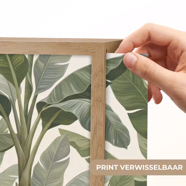 Planten - Bladeren - Tropisch - Groen Light Box met batterij (Wandlamp) middel -USP_websiteprintNL
