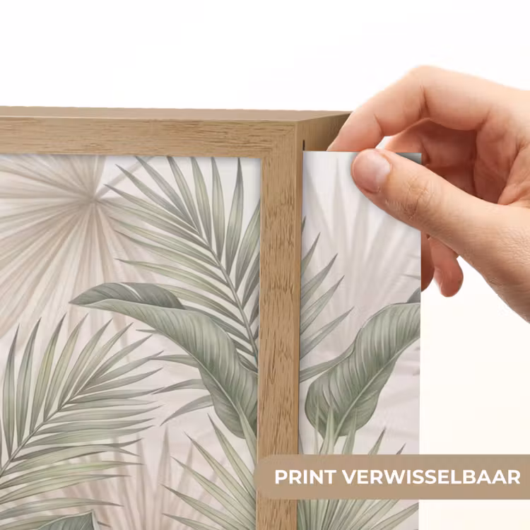 Planten - Tropisch - Bladeren - Groen - Natuur Light Box met batterij (Wandlamp) middel -USP_websiteprintNL