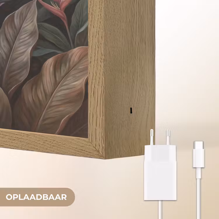 Planten - Tropisch - Jungle - Donker - Natuur Light Box met batterij (Wandlamp) middel -USP_websiteoplaadbaarNL