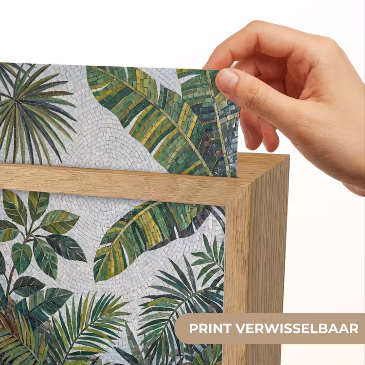Planten - Tropisch - Mozaïek - Groen - Natuur Light Box met kabel (Wandlamp) klein -USP_websiteprintNL