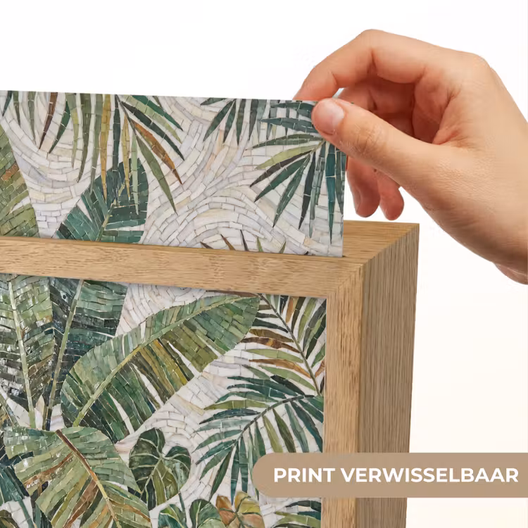Planten - Tropisch - Mozaïek - Natuur - Groen Light Box met kabel (Wandlamp) klein -USP_websiteprintNL