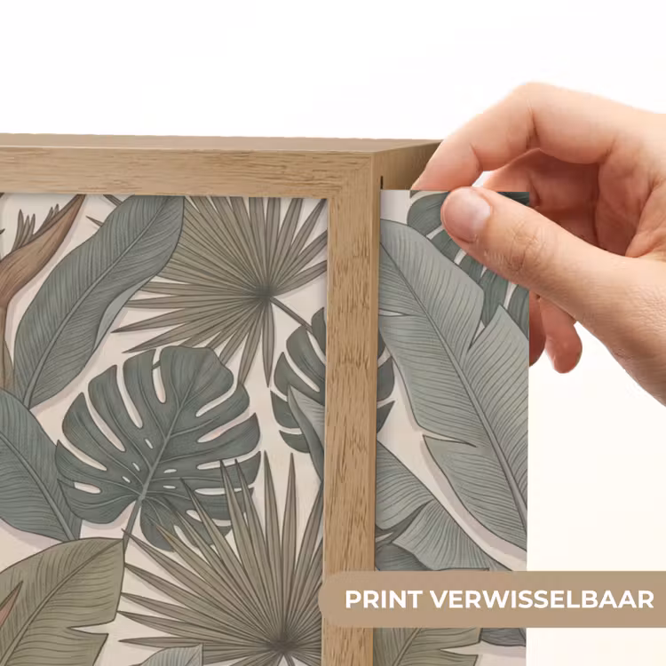 Planten - Tropisch - Natuur - Illustratie - Groen Light Box met batterij (Wandlamp) middel -USP_websiteprintNL