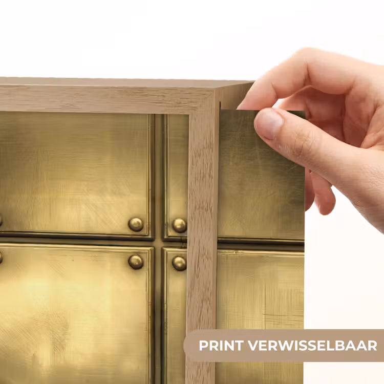Platen - Industrieel - Stoer - Goud Light Box met batterij (Wandlamp) middel 907 -USP_websiteprintNL