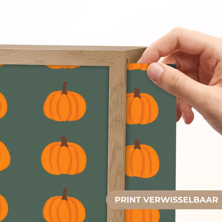 Pompoen - Patroon - Oranje Light Box met batterij (Wandlamp) middel 907 -USP_websiteprintNL