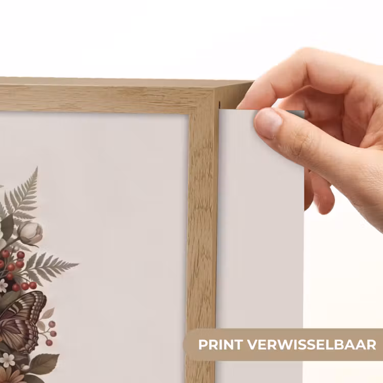 Portret - Bloemen - Cremé Light Box met batterij (Wandlamp) middel -USP_websiteprintNL