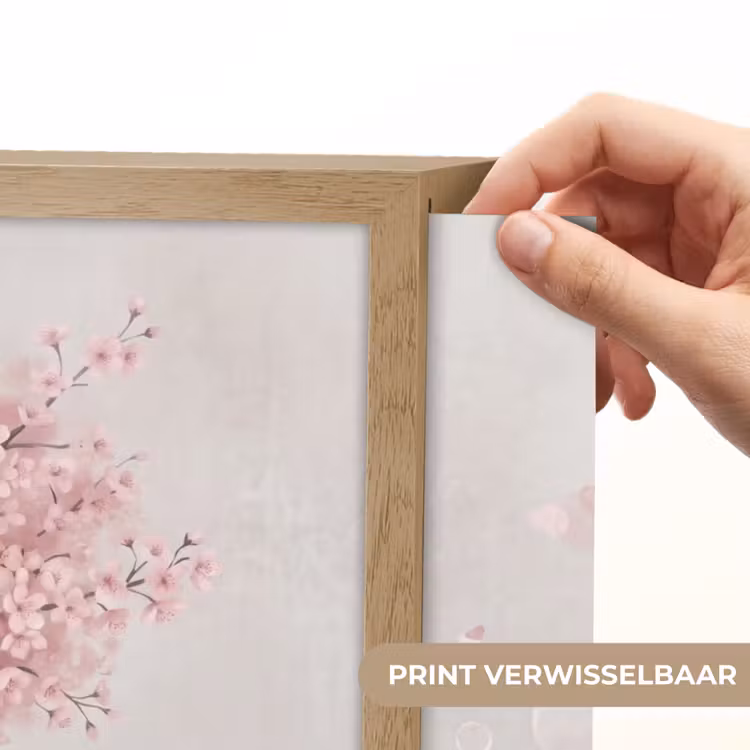 Portret - Kersenbloesem - Roze Light Box met batterij (Wandlamp) middel -USP_websiteprintNL