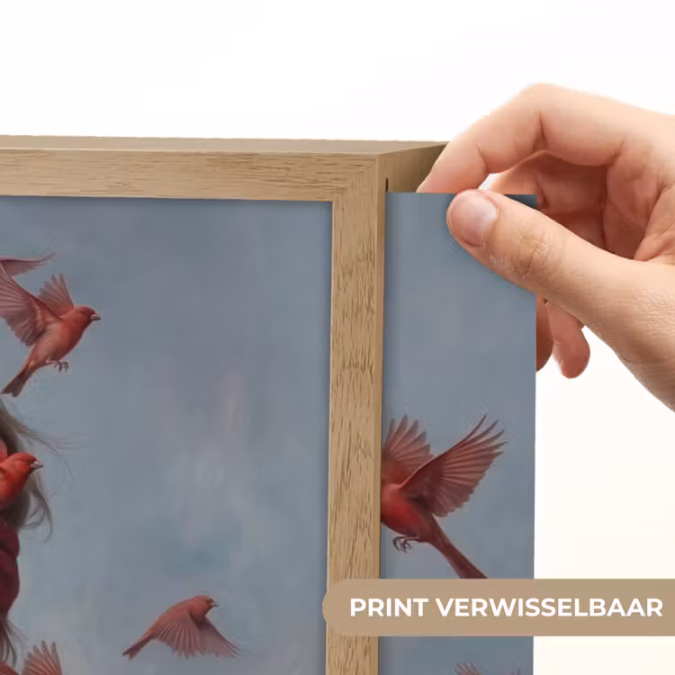 Portret - Krachtig - Rood Light Box met batterij (Wandlamp) middel -USP_websiteprintNL