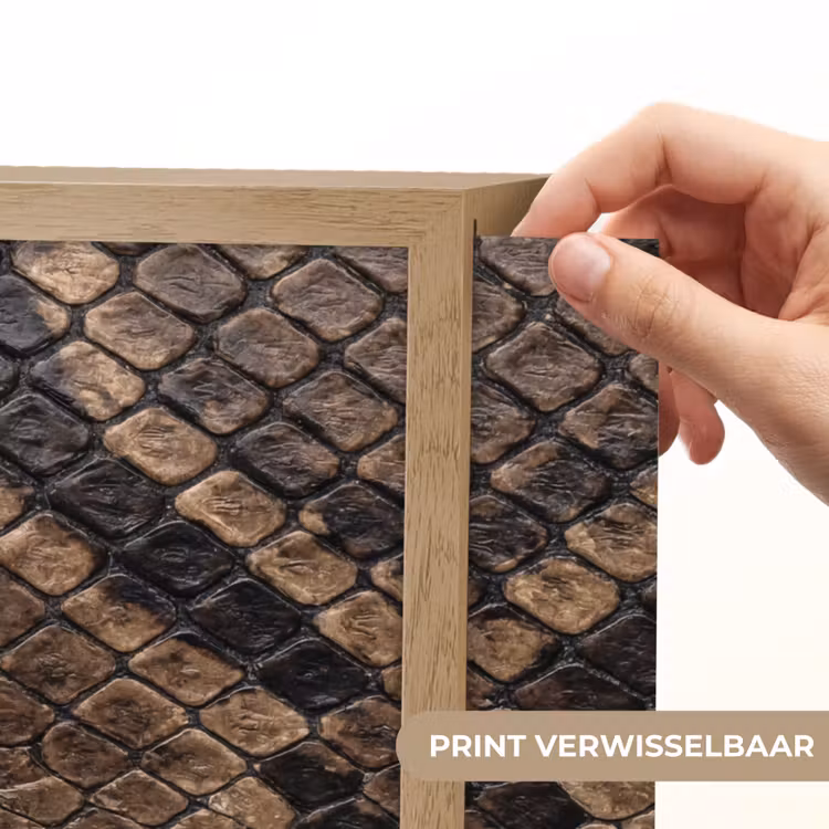 Python - Schubben - Brons Light Box met batterij (Wandlamp) middel -USP_websiteprintNL