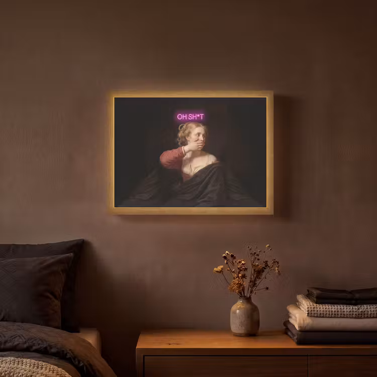 Quote - Neon - vrouw Light Box met batterij (Wandlamp) middel -sfeer4