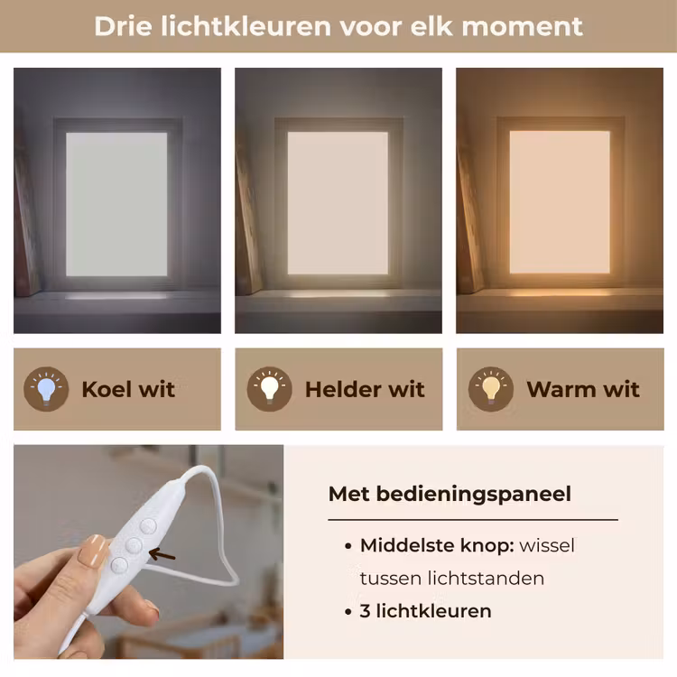 Raw - Linen - Nude Light Box met kabel (Wandlamp) klein 929 -USP_lichtkleurNL