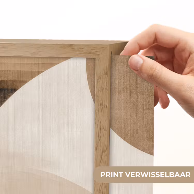 Retro - Geometrische lagen - Aardetinten Light Box met batterij (Wandlamp) middel -USP_websiteprintNL