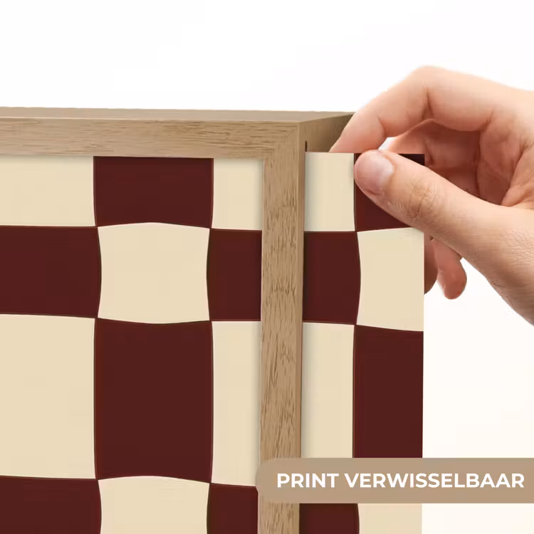 Retro - Patroon - Bruin Light Box met batterij (Wandlamp) middel 907 -USP_websiteprintNL