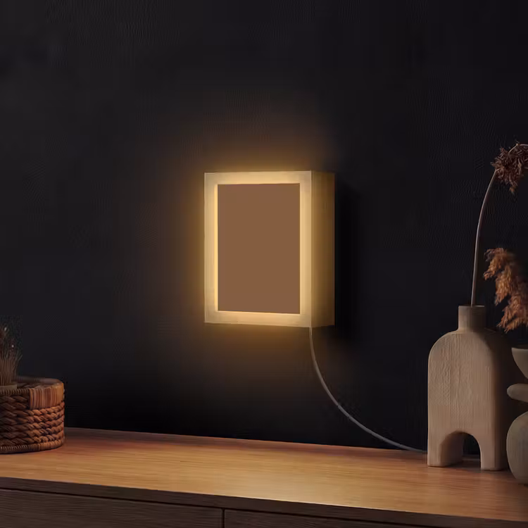 Rich - Espresso - Bruin Light Box met kabel (Wandlamp) klein 929 -sfeer1