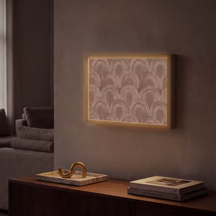 Ritmisch - Effect - Bruin Light Box met batterij (Wandlamp) middel 907 -sfeer1