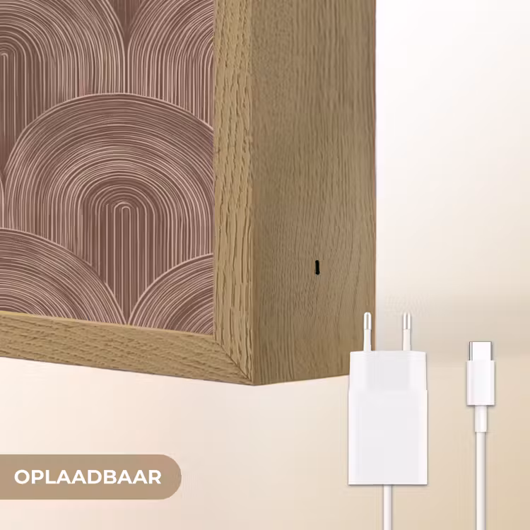 Ritmisch - Effect - Bruin Light Box met batterij (Wandlamp) middel 907 -USP_websiteoplaadbaarNL