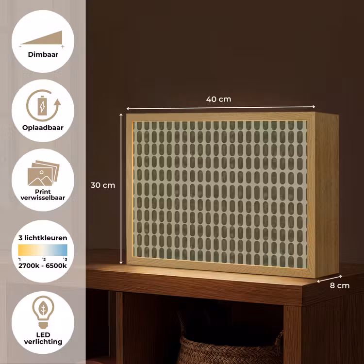 Ritmisch - Effect - Groen Light Box met batterij (Wandlamp) middel 907 -USP_websiteoverzichtNL