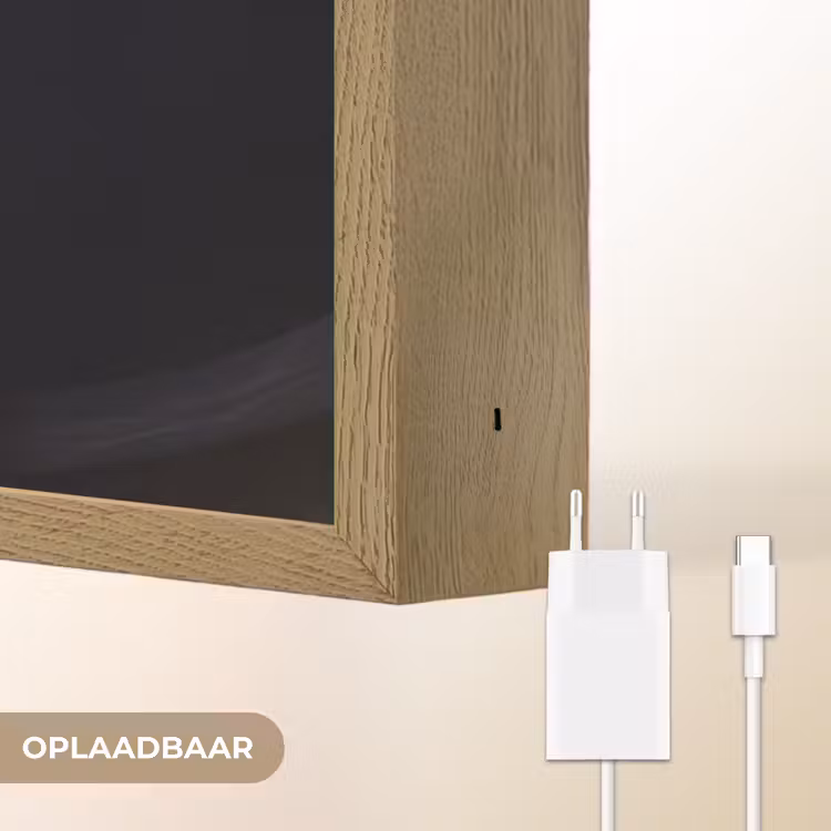 Roos - Tijdloos - Zwart Light Box met batterij (Wandlamp) middel -USP_websiteoplaadbaarNL