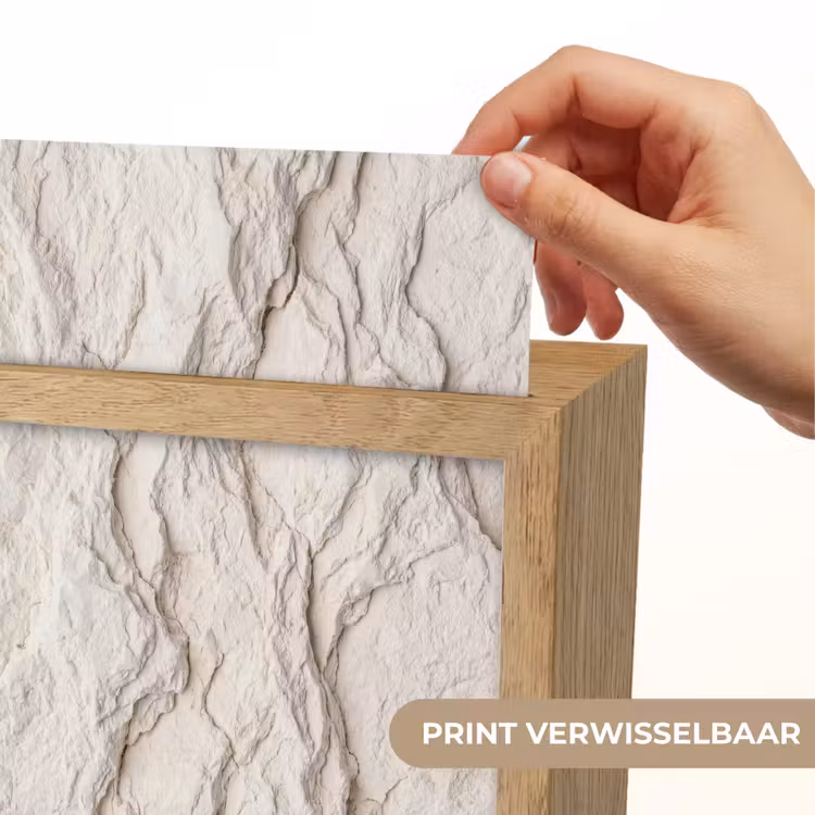 Rots - Structuur - Natuur - Beige - Abstract Light Box met kabel (Wandlamp) klein -USP_websiteprintNL
