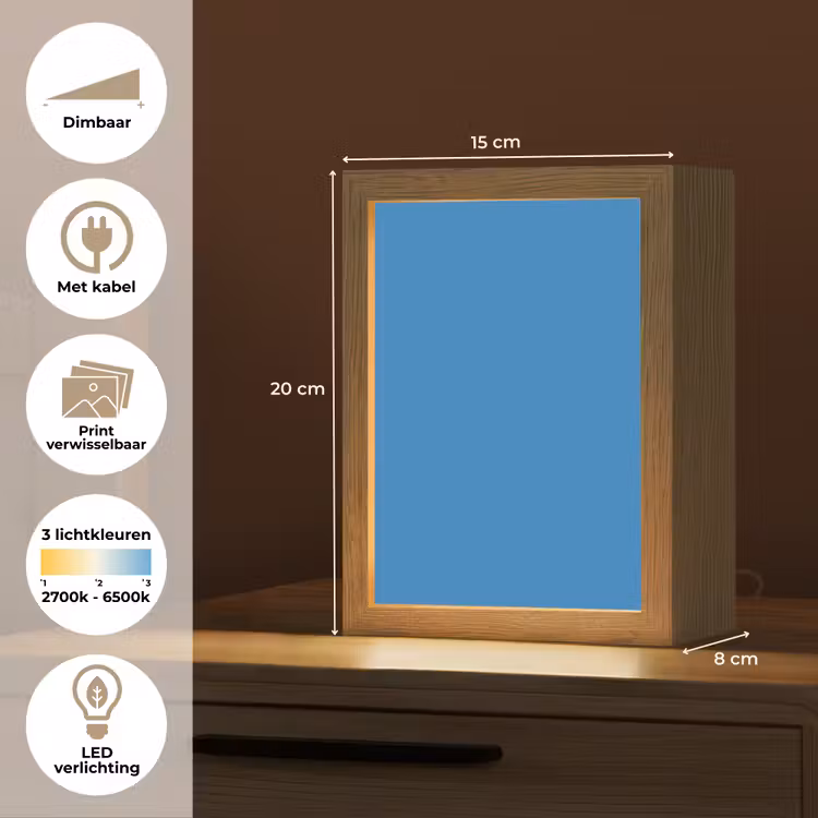 Royal - Blue - Blauw Light Box met kabel (Wandlamp) klein 929 -USP_websiteoverzichtNL