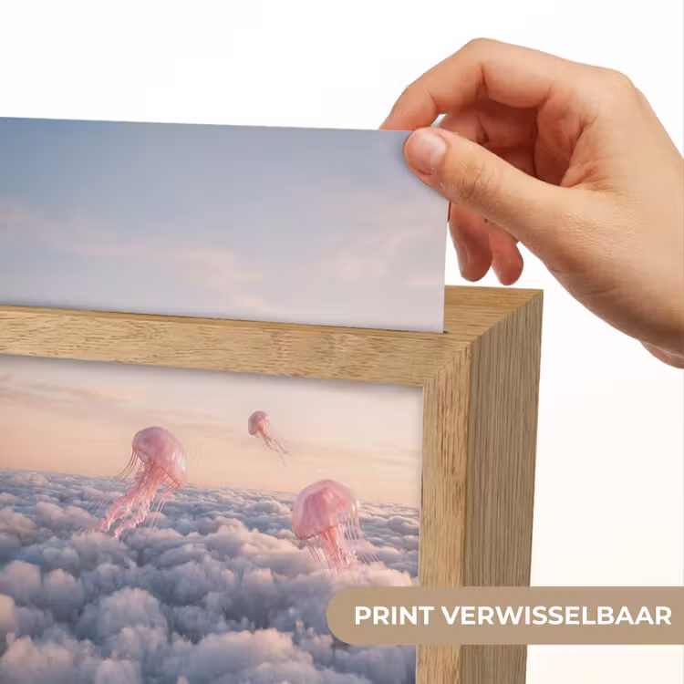 Lightbox - Wandlamp - Roze dier - Wolken - Roze dier - Wolken Light Box met kabel (Wandlamp) klein