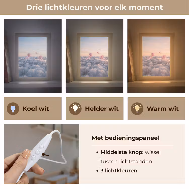 Lightbox - Wandlamp - Roze dier - Wolken - Roze dier - Wolken Light Box met kabel (Wandlamp) klein