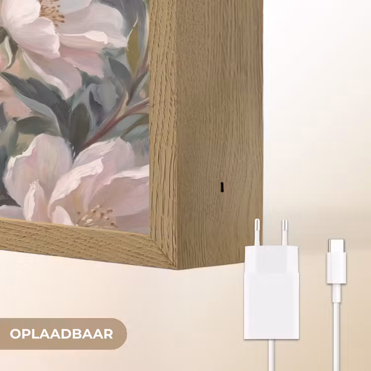 Rozen - Illustratie - Roze Light Box met batterij (Wandlamp) middel -USP_websiteoplaadbaarNL