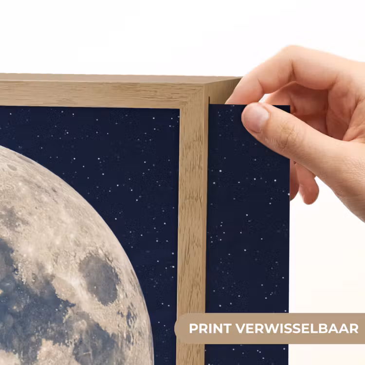Ruimte - Maan - Kosmos Light Box met batterij (Wandlamp) middel -USP_websiteprintNL